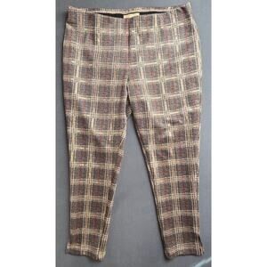 Hope Harlow Women XL (36x28) Trouser Pants Ankle Golden Shimmer Red Stretch Soft